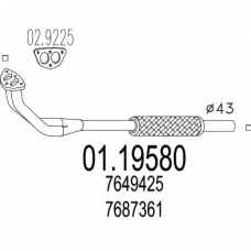 01.19580 MTS Труба выхлопного газа