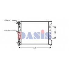 040430N AKS DASIS Радиатор, охлаждение двигателя
