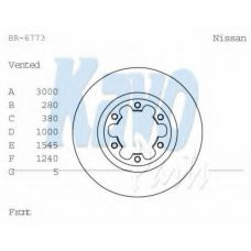 BR-6773 KAVO PARTS Тормозной диск