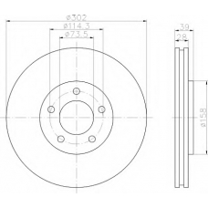 8DD 355 107-881 HELLA Тормозной диск