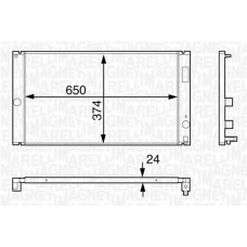 350213126600 MAGNETI MARELLI Радиатор, охлаждение двигателя