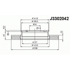 J3302042 NIPPARTS Тормозной диск