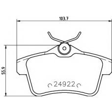 8DB 355 014-531 HELLA Комплект тормозных колодок, дисковый тормоз
