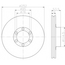 8DD 355 100-321 HELLA Тормозной диск