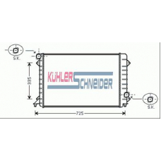 5001201 KUHLER SCHNEIDER Радиатор, охлаждение двигател