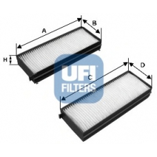53.121.00 UFI Фильтр, воздух во внутренном пространстве