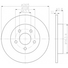 8DD 355 111-381 HELLA Тормозной диск