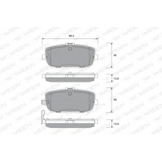 151-2073 WEEN Комплект тормозных колодок, дисковый тормоз