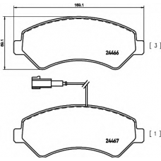 8DB 355 019-901 HELLA Комплект тормозных колодок, дисковый тормоз