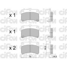 822-459-0 CIFAM Комплект тормозных колодок, дисковый тормоз