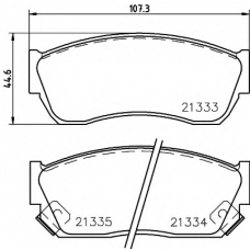 8DB 355 005-711 HELLA Комплект тормозных колодок, дисковый тормоз