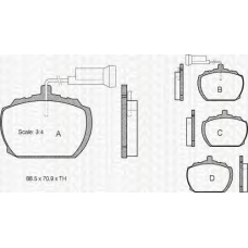 8110 10431 TRIDON Brake pads - front