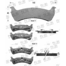 D9977 KAISHIN Комплект тормозных колодок, дисковый тормоз