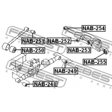 NAB-255 FEBEST Подвеска, рычаг независимой подвески колеса