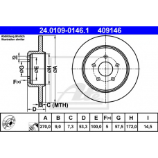 24.0109-0146.1 ATE Тормозной диск