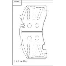 KD7811 ASIMCO Комплект тормозных колодок, дисковый тормоз