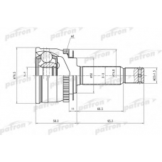 PCV3902 PATRON Шарнирный комплект, приводной вал