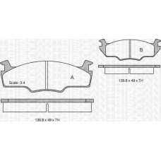 8110 29102 TRIDON Brake pads - front