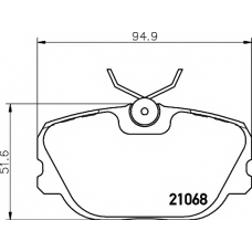 8DB 355 017-761 HELLA PAGID Комплект тормозных колодок, дисковый тормоз