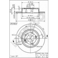 BS 7621 BRECO Тормозной диск