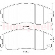 572570B BENDIX Комплект тормозных колодок, дисковый тормоз