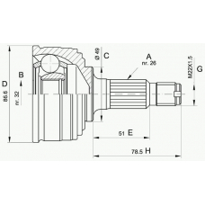 CVJ5041.10 OPEN PARTS Шарнирный комплект, приводной вал