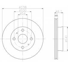 8DD 355 102-611 HELLA PAGID Тормозной диск