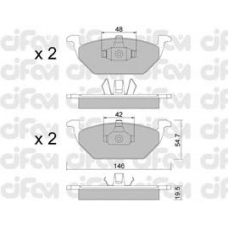 822-211-1 CIFAM Комплект тормозных колодок, дисковый тормоз