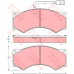 GDB5054 TRW Комплект тормозных колодок, дисковый тормоз