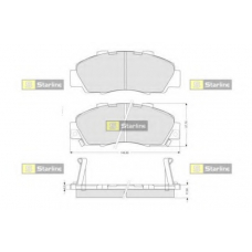 BD S214 STARLINE Комплект тормозных колодок, дисковый тормоз