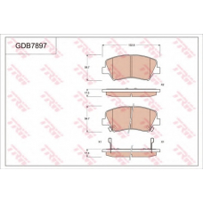 GDB7897 TRW Комплект тормозных колодок, дисковый тормоз
