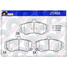 21468 GALFER Комплект тормозных колодок, дисковый тормоз