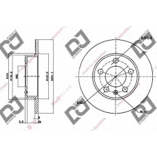 BD1177 DJ PARTS Тормозной диск