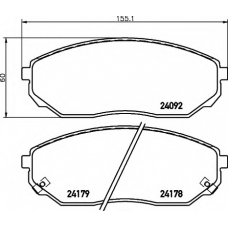 N-1241 COBREQ Комплект тормозных колодок, дисковый тормоз