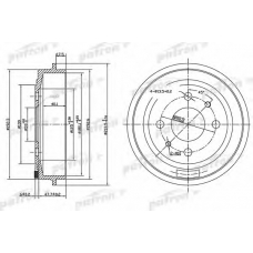 PDR1044 PATRON Тормозной барабан