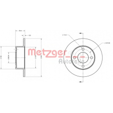 6110106 METZGER Тормозной диск