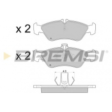 BP2689 BREMSI Комплект тормозных колодок, дисковый тормоз