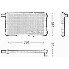 DRM25009 DENSO Радиатор, охлаждение двигателя