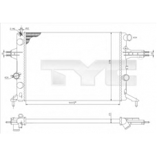 725-0021 TYC Радиатор, охлаждение двигателя