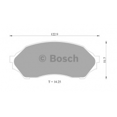 0 986 505 672 BOSCH Комплект тормозных колодок, дисковый тормоз