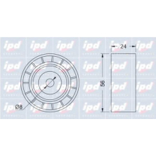 15-3246 IPD Паразитный / ведущий ролик, поликлиновой ремень