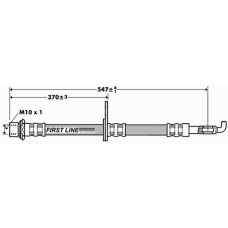 FBH7387 FIRST LINE Тормозной шланг