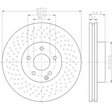 8DD 355 114-231 HELLA Тормозной диск