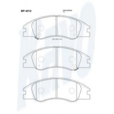 BP-4012 KAVO PARTS Комплект тормозных колодок, дисковый тормоз