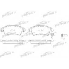 PBP1599 PATRON Комплект тормозных колодок, дисковый тормоз