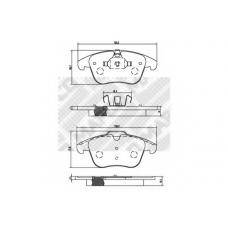 6853 MAPCO Комплект тормозных колодок, дисковый тормоз