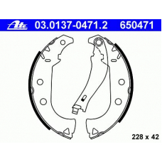 03.0137-0471.2 ATE Комплект тормозных колодок