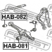 HAB-082 FEBEST Подвеска, рычаг независимой подвески колеса