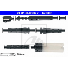 24.8190-0306.2 ATE Сигнализатор, износ тормозных колодок