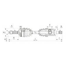 DRS6326.00 OPEN PARTS Приводной вал